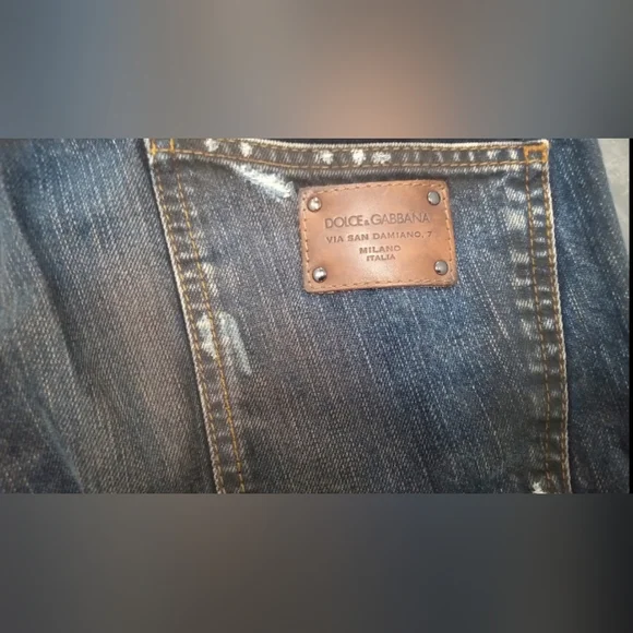 Dolce & Gabbana Distressed Denim Ripped Design Size 48